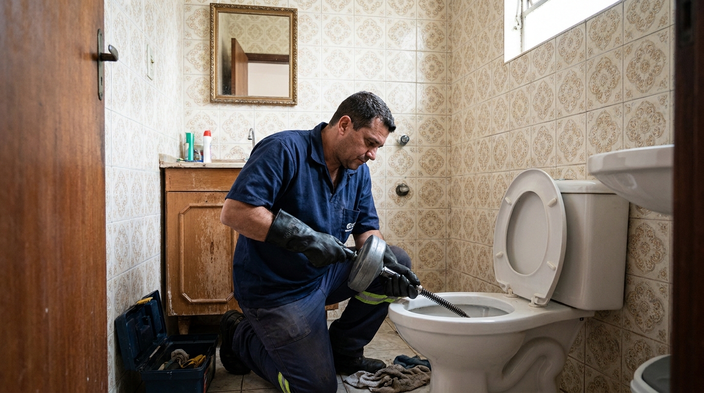 Limpeza técnica de vaso sanitário em Americana-SP